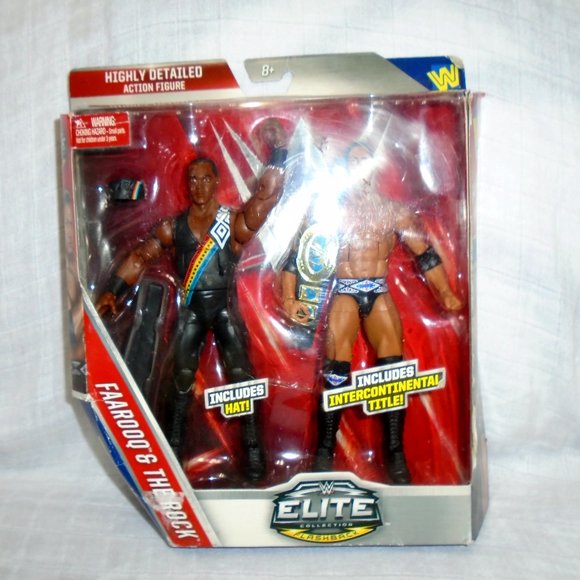 WWE The Rock Faarooq Elite Mattel Figure New 2-Pack Nation of Domination WWF WCW - Picture 1 of 5